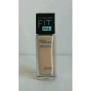 Maybelline Fit Me Matte & Poreless Liquid Foundation Makeup - 102 Fair Porcelain